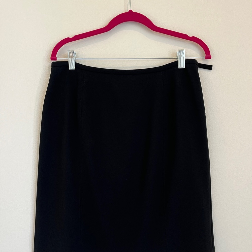 Ann Taylor Petites Black Pleated Skirt Vintage 12P